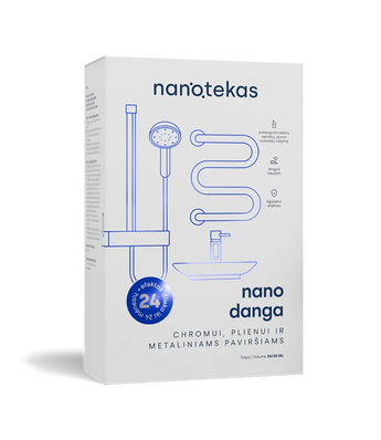 NANO danga chromui, plienui ir metaliniams paviršiams