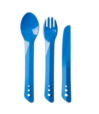 Valgymo įrankių rinkinys stovyklavimui Lifeventure Ellipse Camping Cutlery Set - Mėlyna (Blue)
