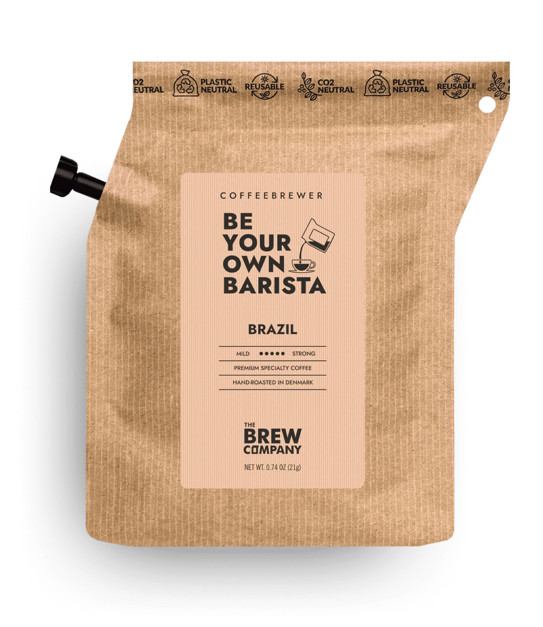 Kava Coffeebrewer - Brazil (Strong), Fairtrade, 1 pakelis (2 puodeliai kavos)