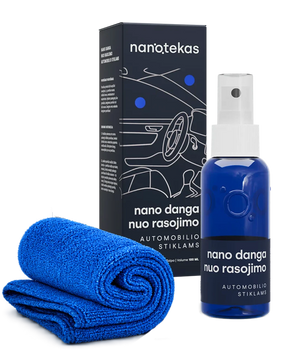 Rinkinys nuo rasojimo (NANO danga Anti Fog ir mikropluošto šluostė)