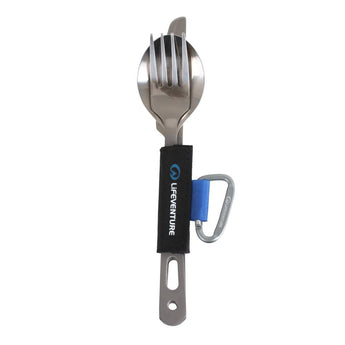 Kelioninis titaninių valgymo įrankių komplektas Lifeventure Titanium Cutlery Set