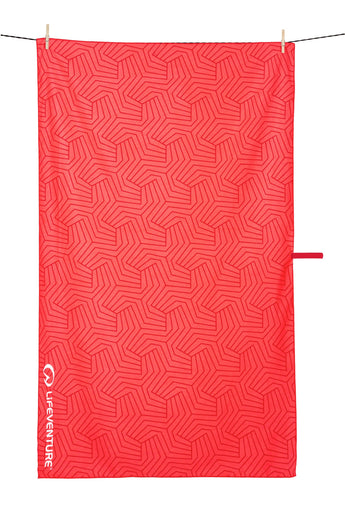 Kelioninis rankšluostis Lifeventure SoftFibre Recycled Towel Geometric Coral (150x90)