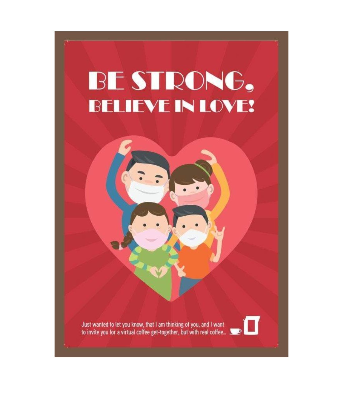 Atvirukas Su Kava Believe In Love