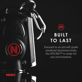 Kišeninis įkraunamas prožektorius-pakabukas NEBO MYCRO Keychain Light (400 liumenų)