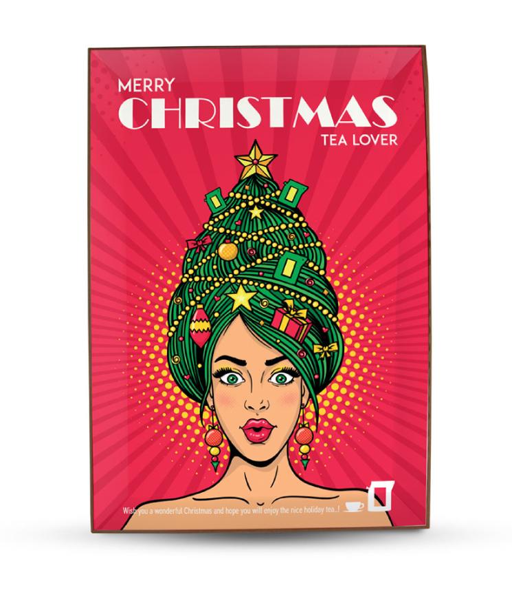 Kalėdinis atvirukas su arbata Coffee Card Christmas #1