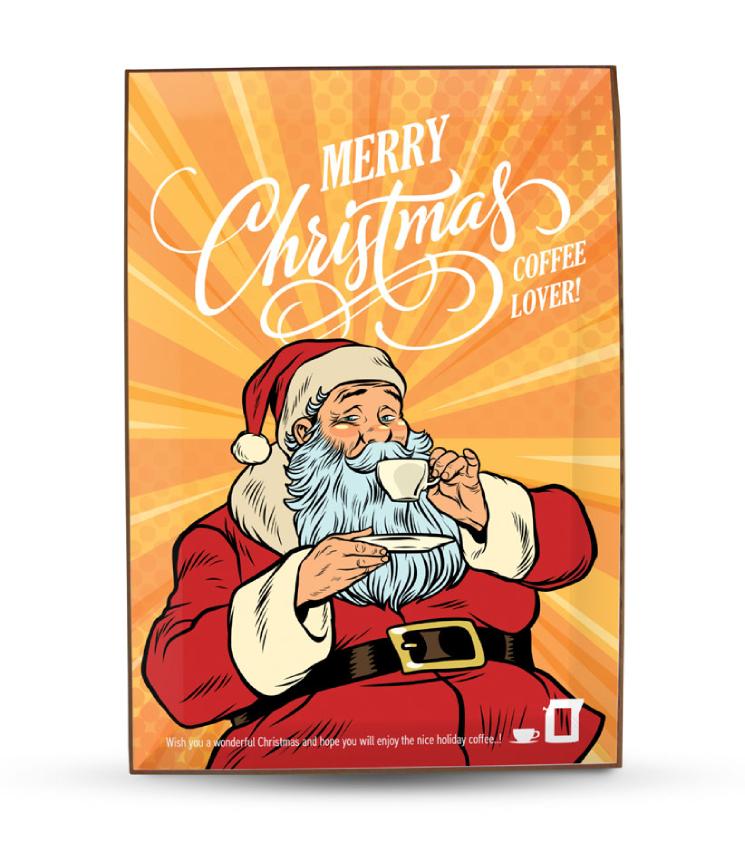 Kalėdinis atvirukas su kava Coffee Card Christmas #4