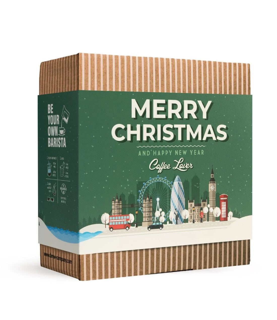 Premium Kalėdinis Kavos dovanų rinkinys Coffeebrewer Merry Christmas, 7 pakeliai