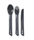 Valgymo įrankių rinkinys stovyklavimui Lifeventure Ellipse Camping Cutlery Set - Tamsiai pilka (Graphite)